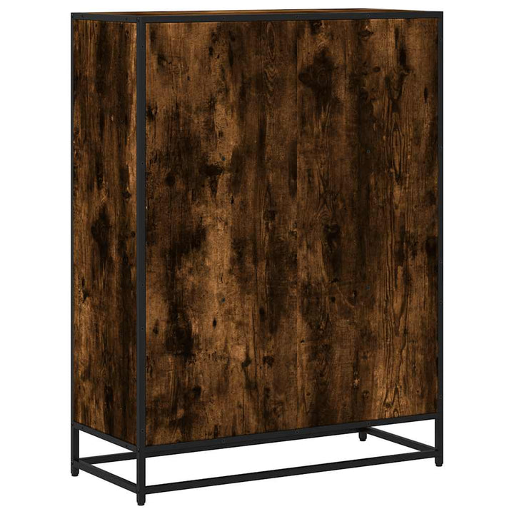 Bibliothèque 80,5X35X107,5 Cm Bois D'ingénierie Chêne Fumé