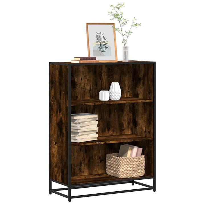 Bibliothèque 80,5X35X107,5 Cm Bois D'ingénierie Chêne Fumé