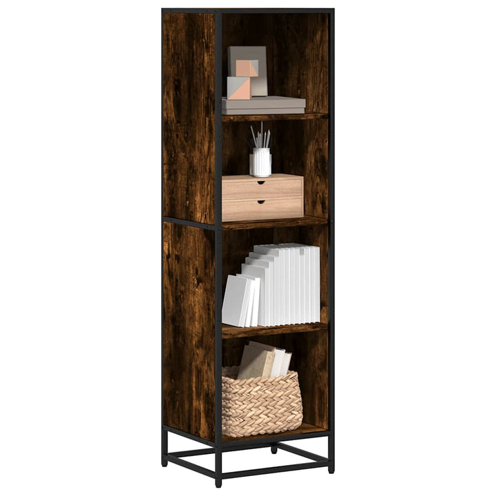 Bibliothèque 80,5X35X107,5 Cm Bois D'ingénierie Chêne Fumé