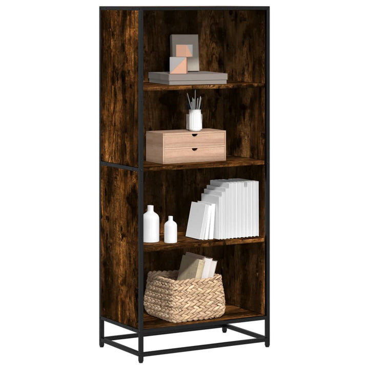 Bibliothèque 80,5X35X107,5 Cm Bois D'ingénierie Chêne Fumé