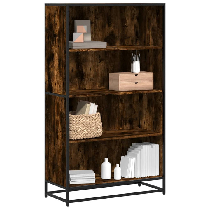 Bibliothèque 80,5X35X107,5 Cm Bois D'ingénierie Chêne Fumé