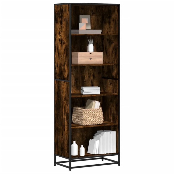 Bibliothèque 80,5X35X107,5 Cm Bois D'ingénierie Chêne Fumé
