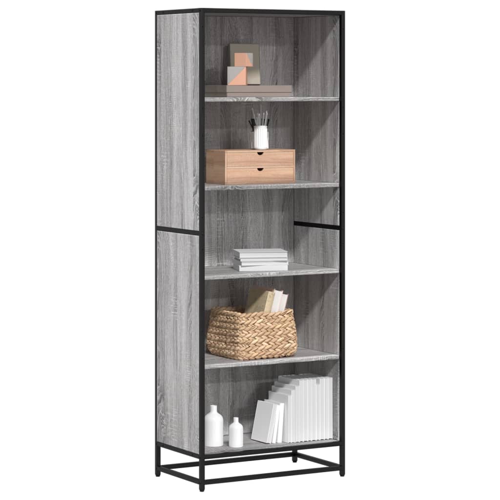 Bibliothèque 80,5X35X170,5 Cm Bois D'ingénierie Sonoma Gris