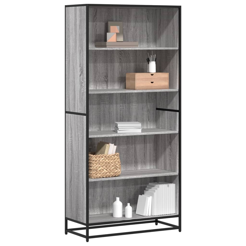 Bibliothèque 80,5X35X170,5 Cm Bois D'ingénierie Sonoma Gris