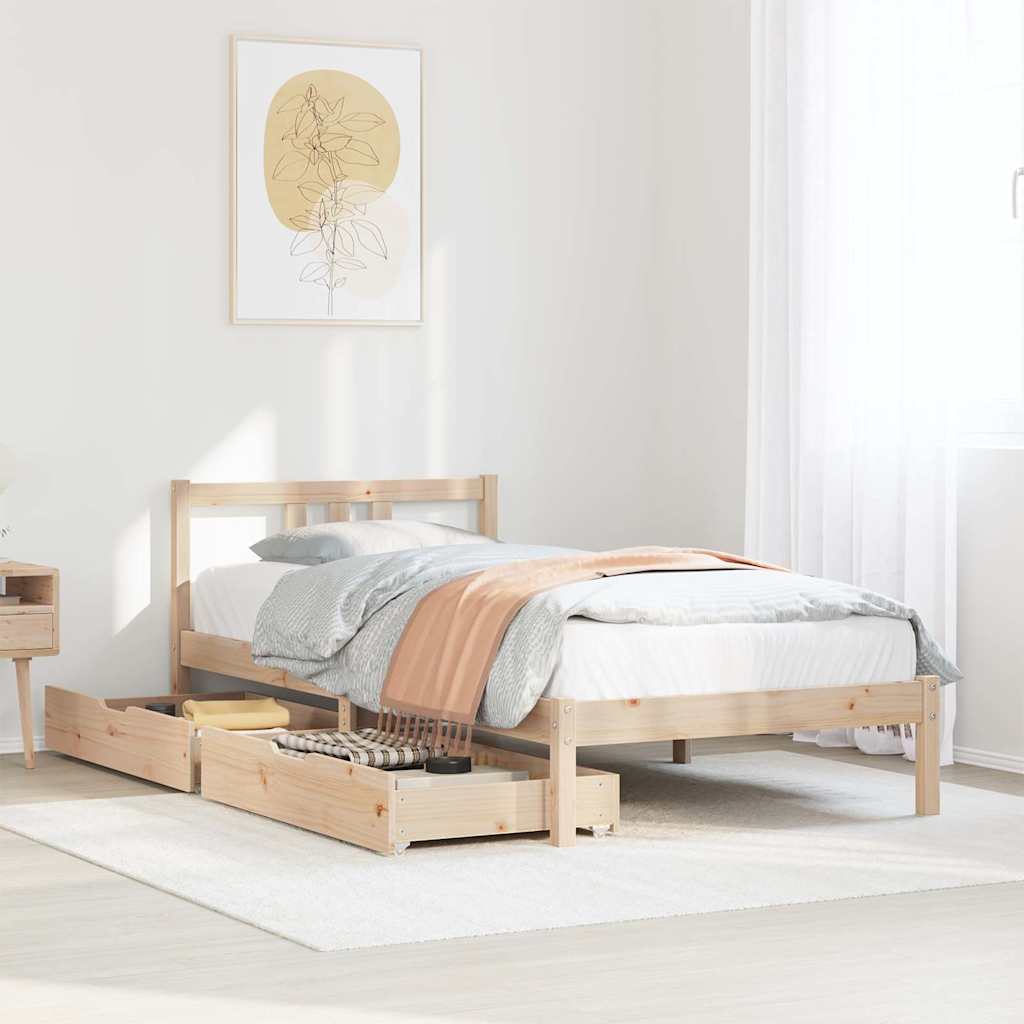 Cadre De Lit Sans Matelas Bois De Pin Massif