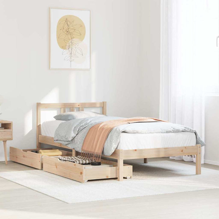 Cadre De Lit Sans Matelas Bois De Pin Massif