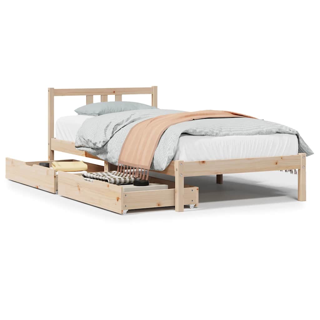 Cadre De Lit Sans Matelas Bois De Pin Massif