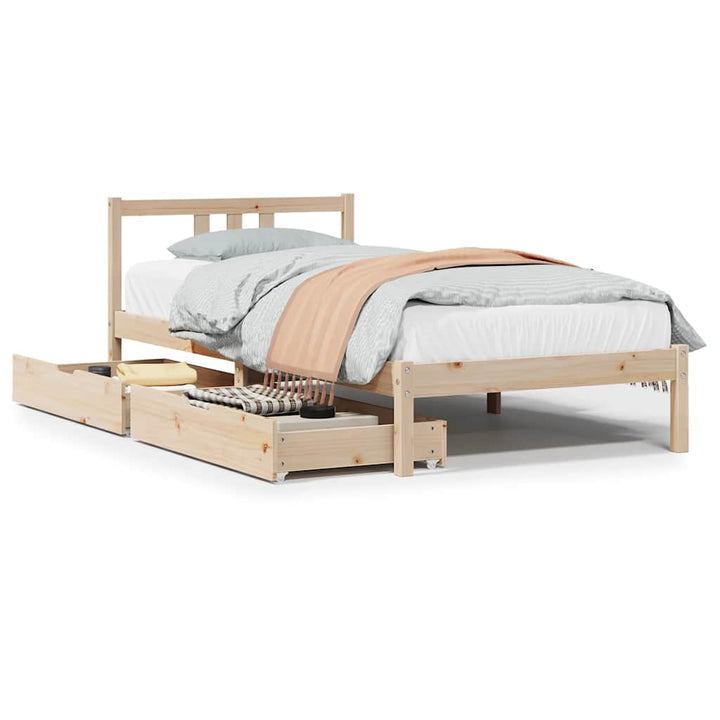 Cadre De Lit Sans Matelas Bois De Pin Massif