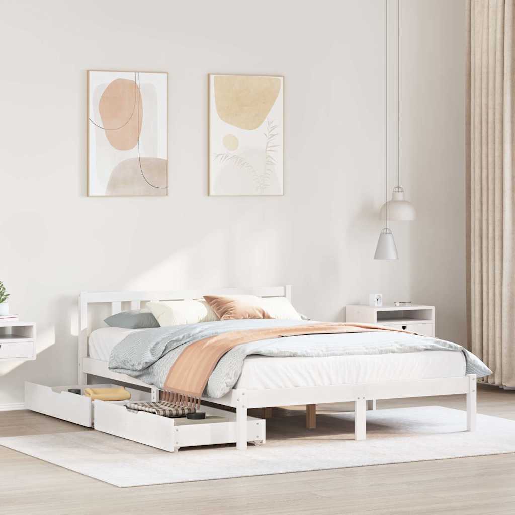 Cadre De Lit Sans Matelas Bois De Pin Massif