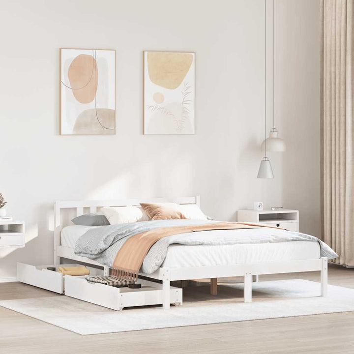 Cadre De Lit Sans Matelas Bois De Pin Massif