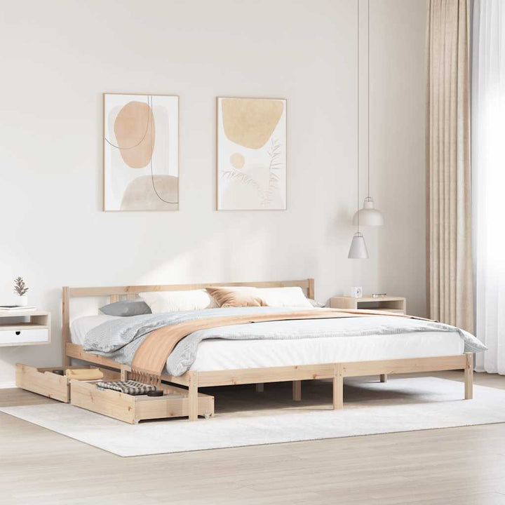 Cadre De Lit Sans Matelas Bois De Pin Massif