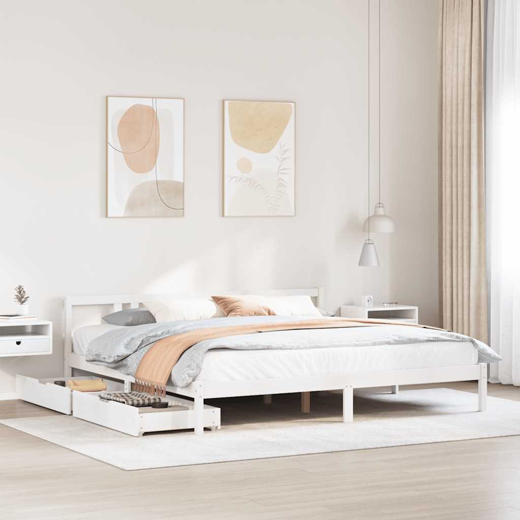 Cadre De Lit Sans Matelas Bois De Pin Massif