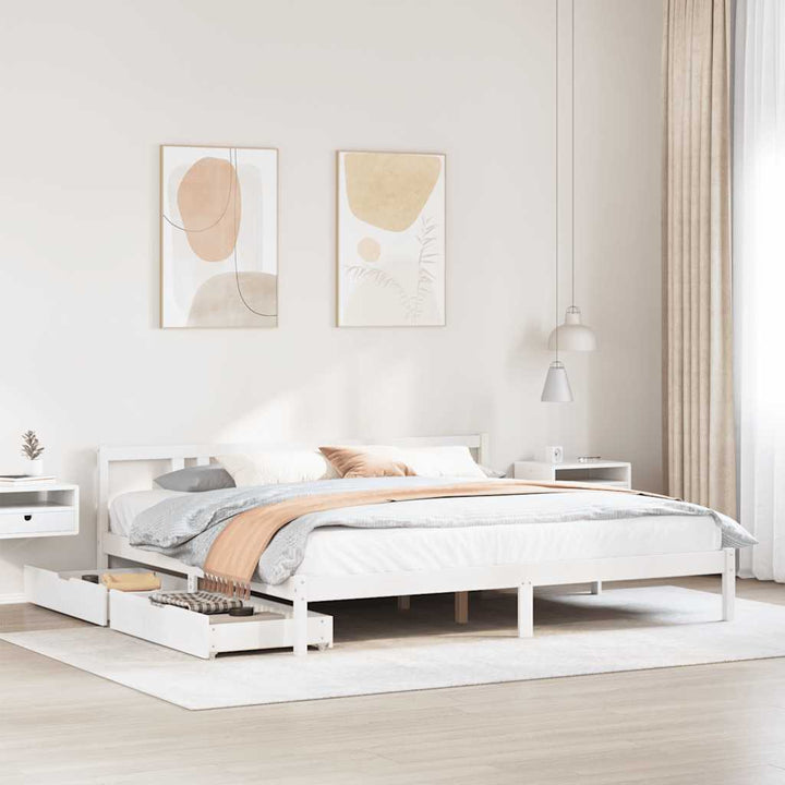 Cadre De Lit Sans Matelas Bois De Pin Massif