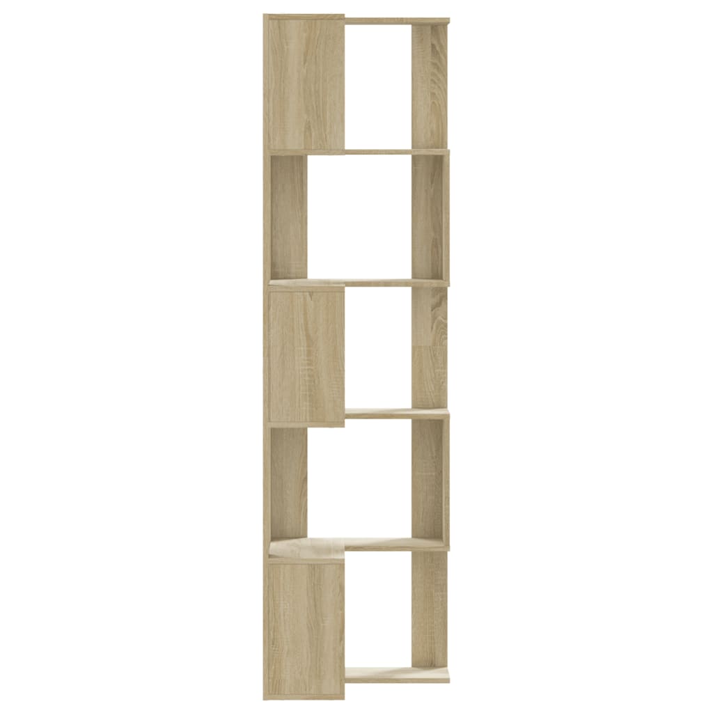 Bibliothèque D'angle À 5 Niveaux Bois D'ingénierie