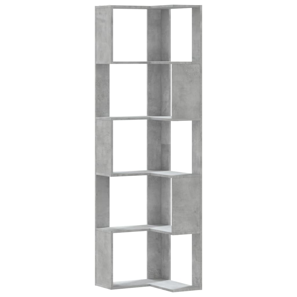 Bibliothèque D'angle À 5 Niveaux Bois D'ingénierie