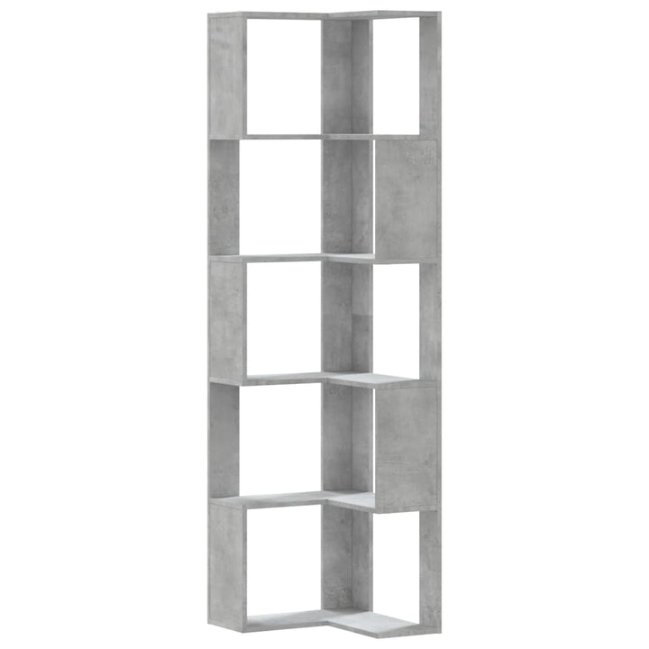 Bibliothèque D'angle À 5 Niveaux Bois D'ingénierie