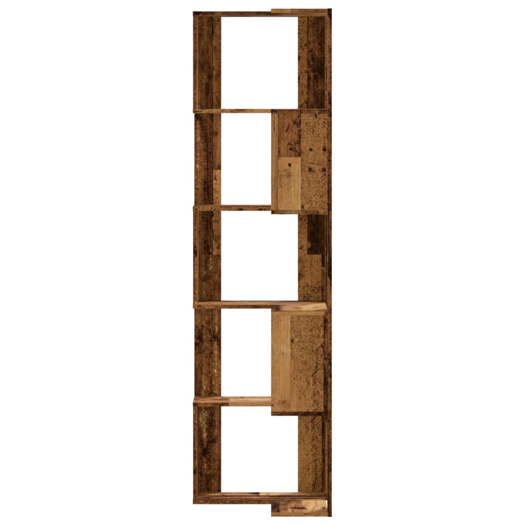 Bibliothèque D'angle À 5 Niveaux Bois D'ingénierie