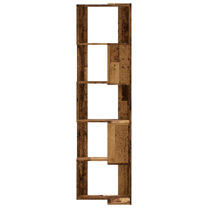Bibliothèque D'angle À 5 Niveaux Bois D'ingénierie