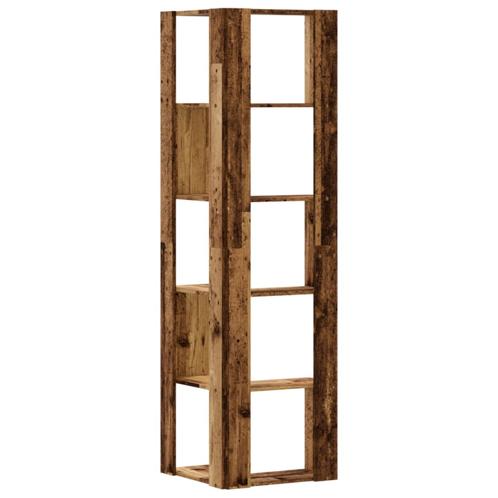 Bibliothèque D'angle À 5 Niveaux Bois D'ingénierie