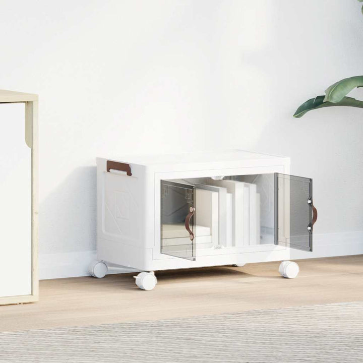 Boîte De Rangement Empilable Avec Roues 28 L 48,5X29,5X33 Cm