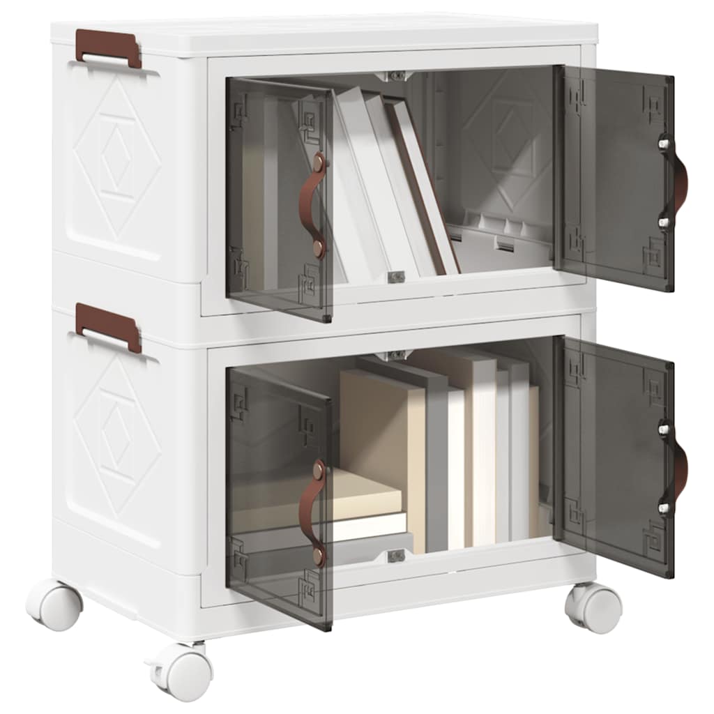 Boîte De Rangement Empilable Avec Roues 28 L 48,5X29,5X33 Cm