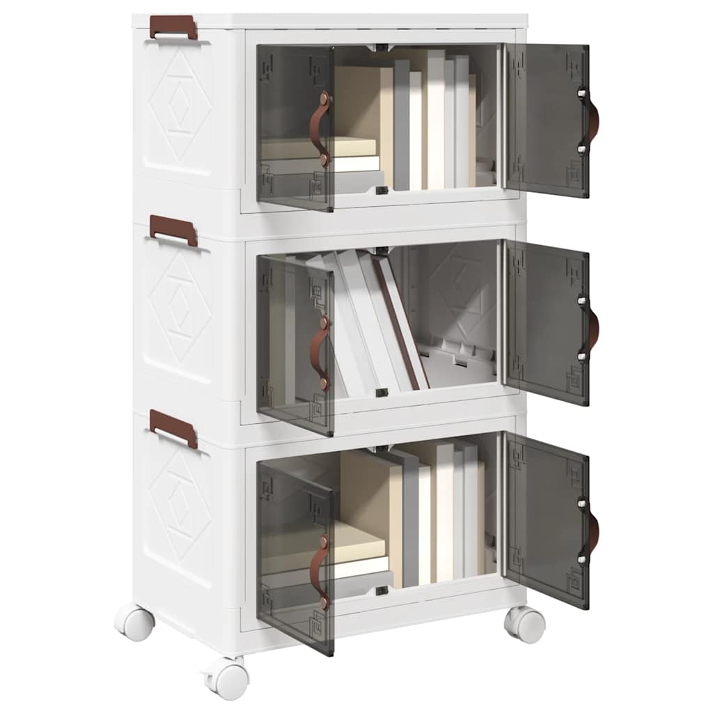 Boîte De Rangement Empilable Avec Roues 28 L 48,5X29,5X33 Cm
