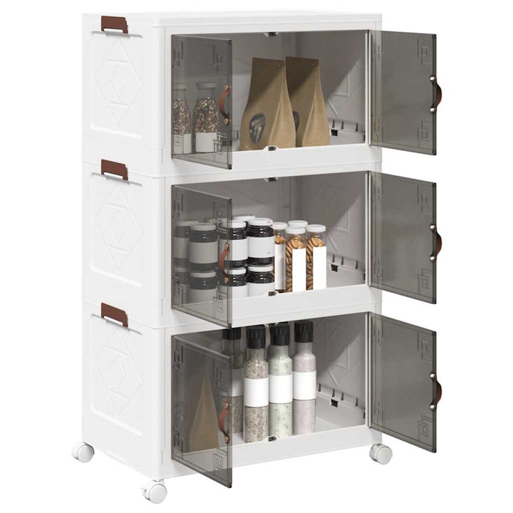 Boîte De Rangement Empilable Avec Roues 28 L 48,5X29,5X33 Cm