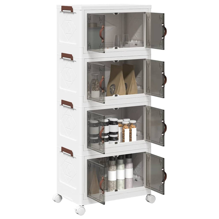 Boîte De Rangement Empilable Avec Roues 28 L 48,5X29,5X33 Cm