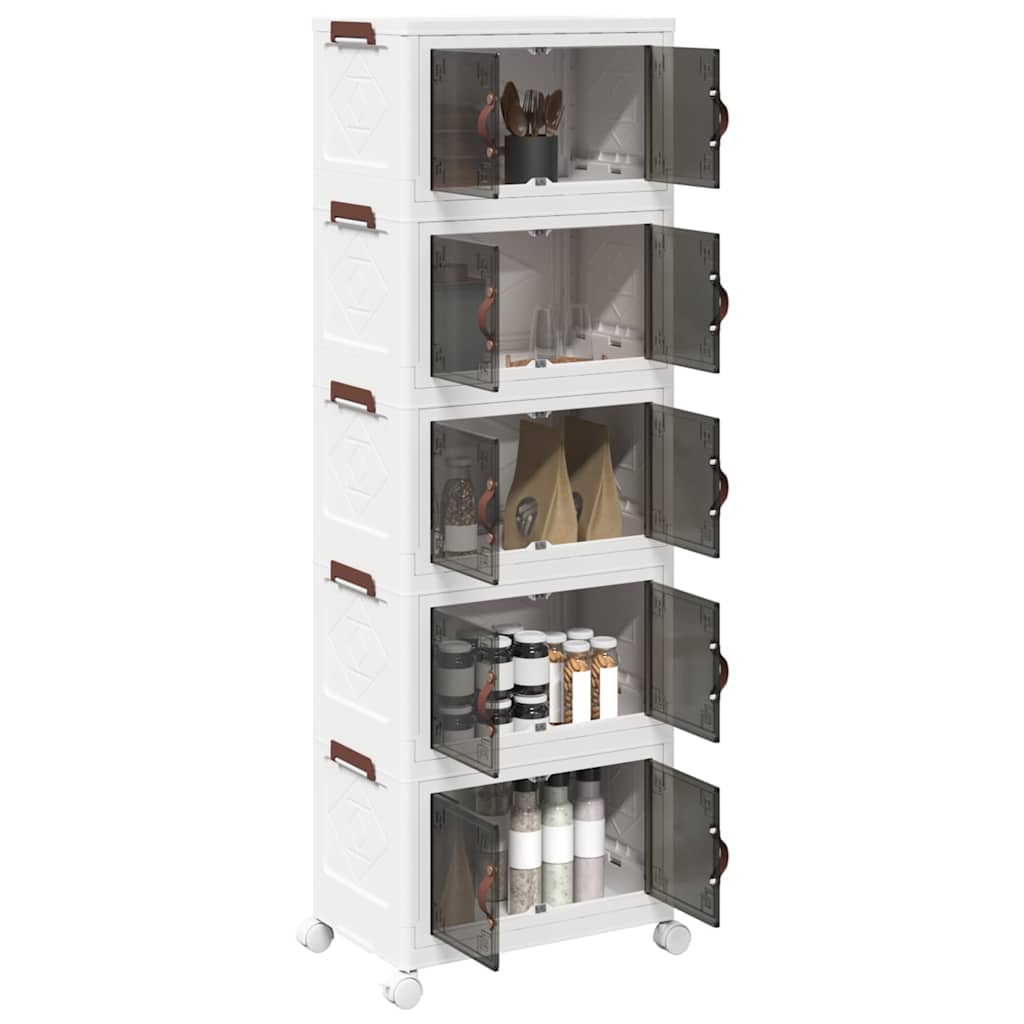 Boîte De Rangement Empilable Avec Roues 28 L 48,5X29,5X33 Cm