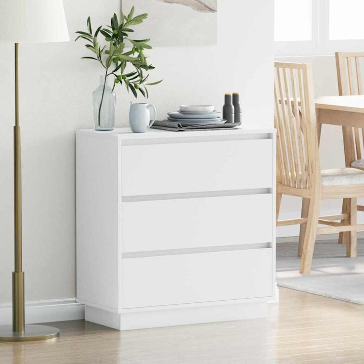 Commode De Chevet Avec Led Chêne Artisan 71X34,5X75 Cm Bois D'ingénierie