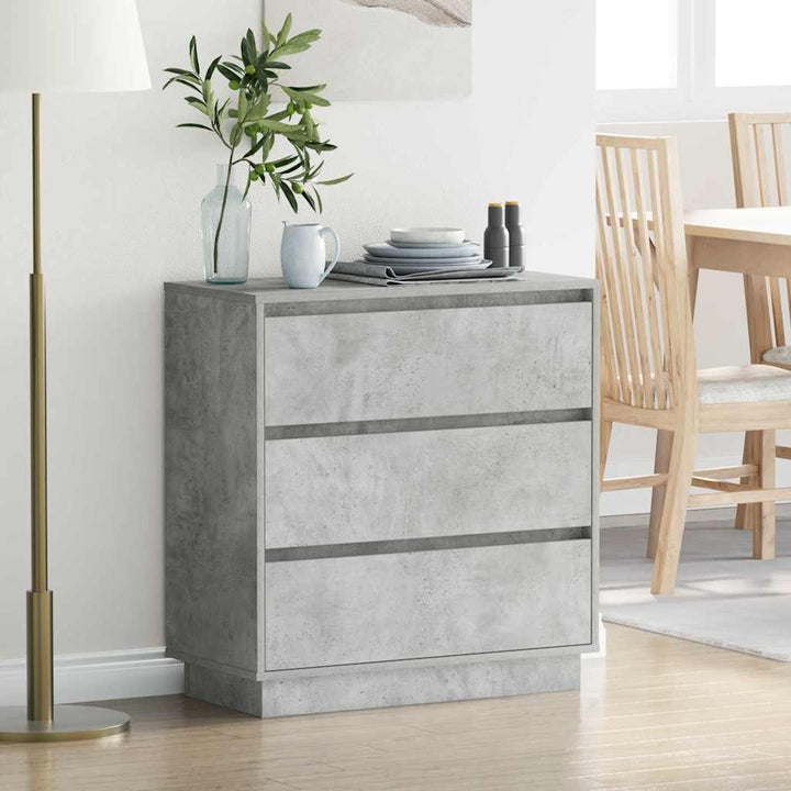 Commode De Chevet Avec Led Chêne Artisan 71X34,5X75 Cm Bois D'ingénierie