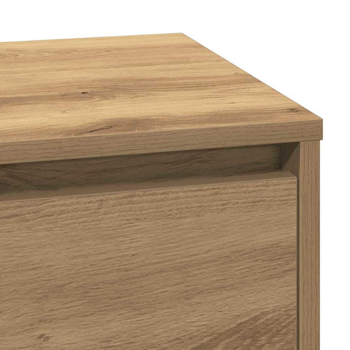 Commode De Chevet Avec Led Chêne Artisan 71X34,5X75 Cm Bois D'ingénierie