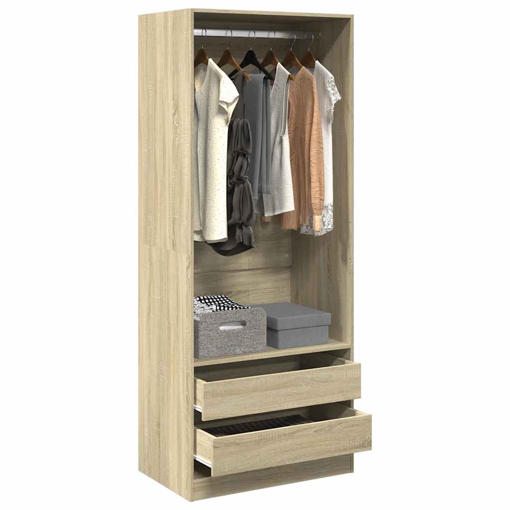 Garde-Robe Bois D'ingénierie Chêne Sonoma