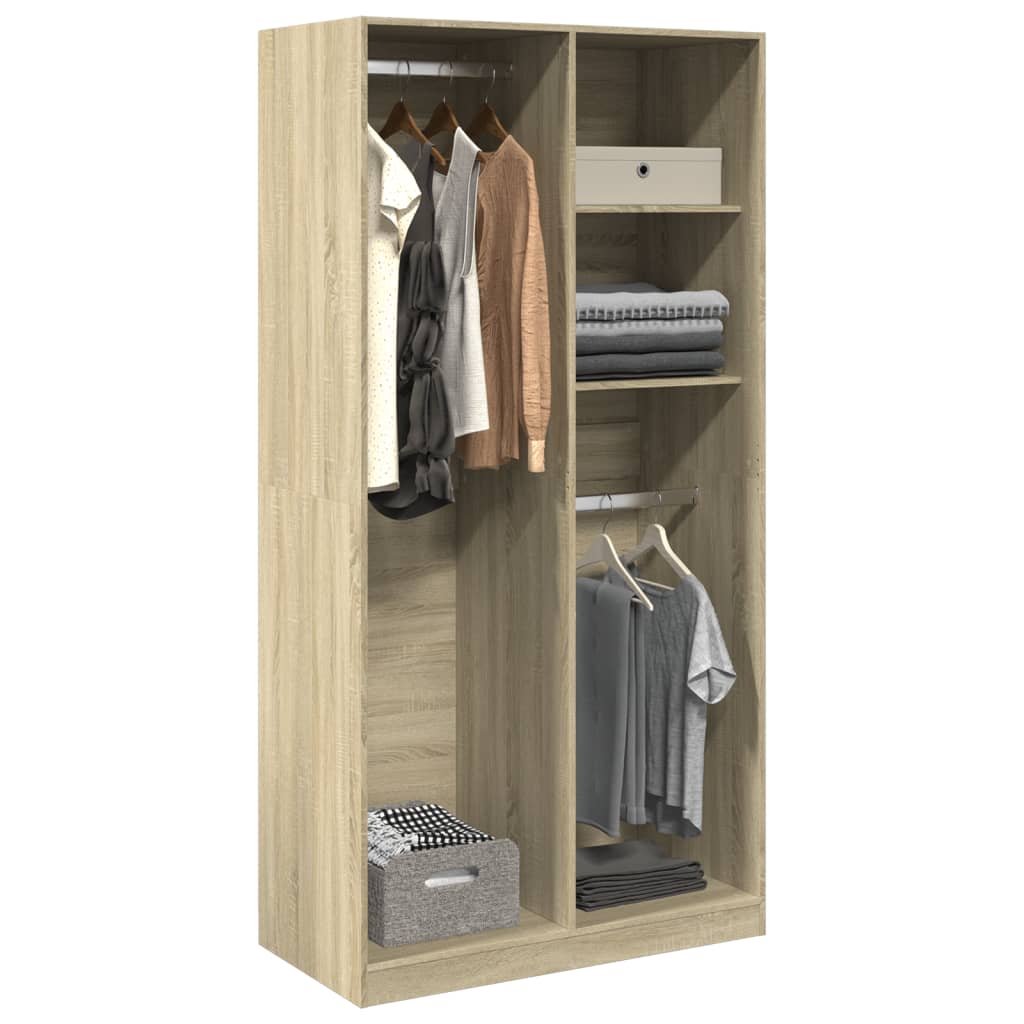 Garde-Robe Bois D'ingénierie Chêne Sonoma