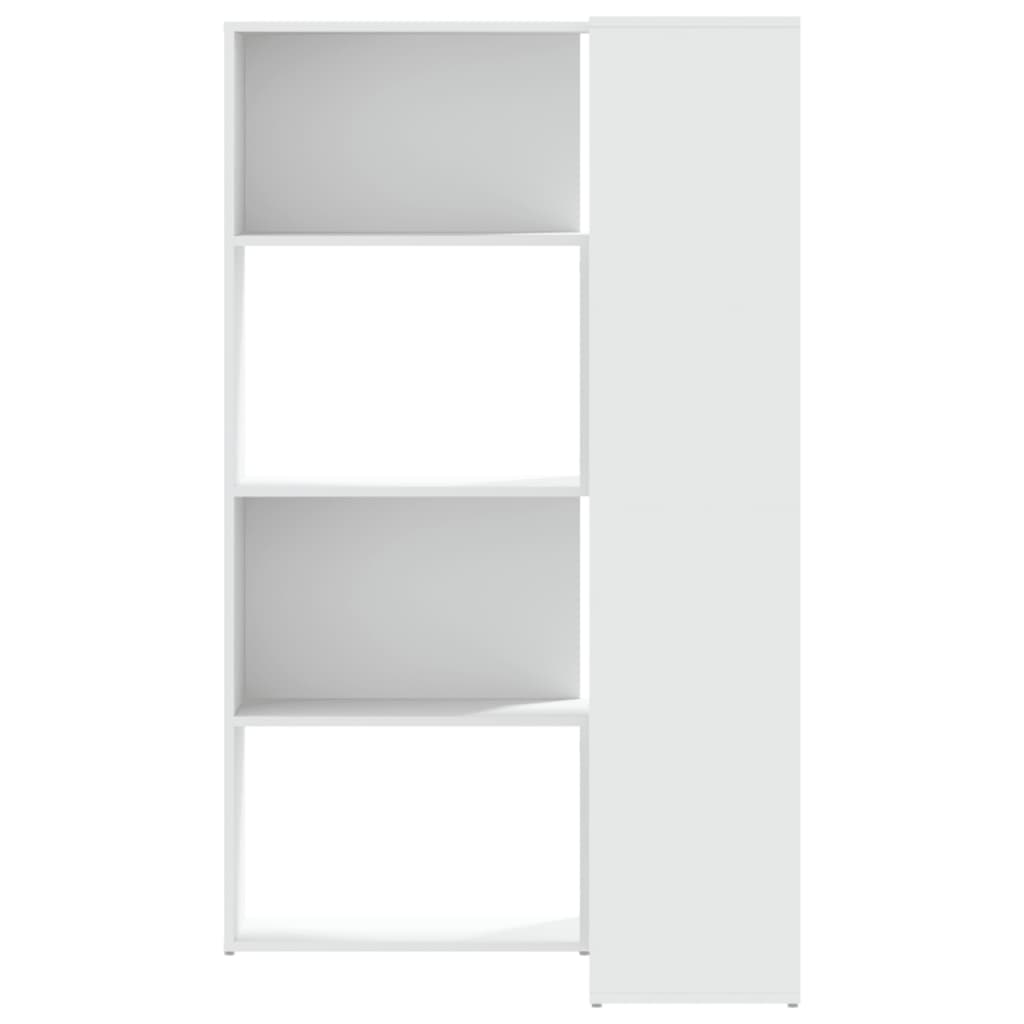 Bibliothèque D'angle À 4 Niveaux Bois D'ingénierie