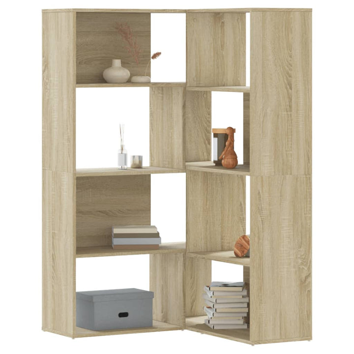 Bibliothèque D'angle À 4 Niveaux Bois D'ingénierie