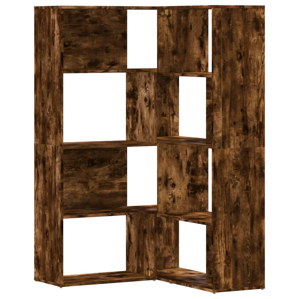 Bibliothèque D'angle À 4 Niveaux Bois D'ingénierie