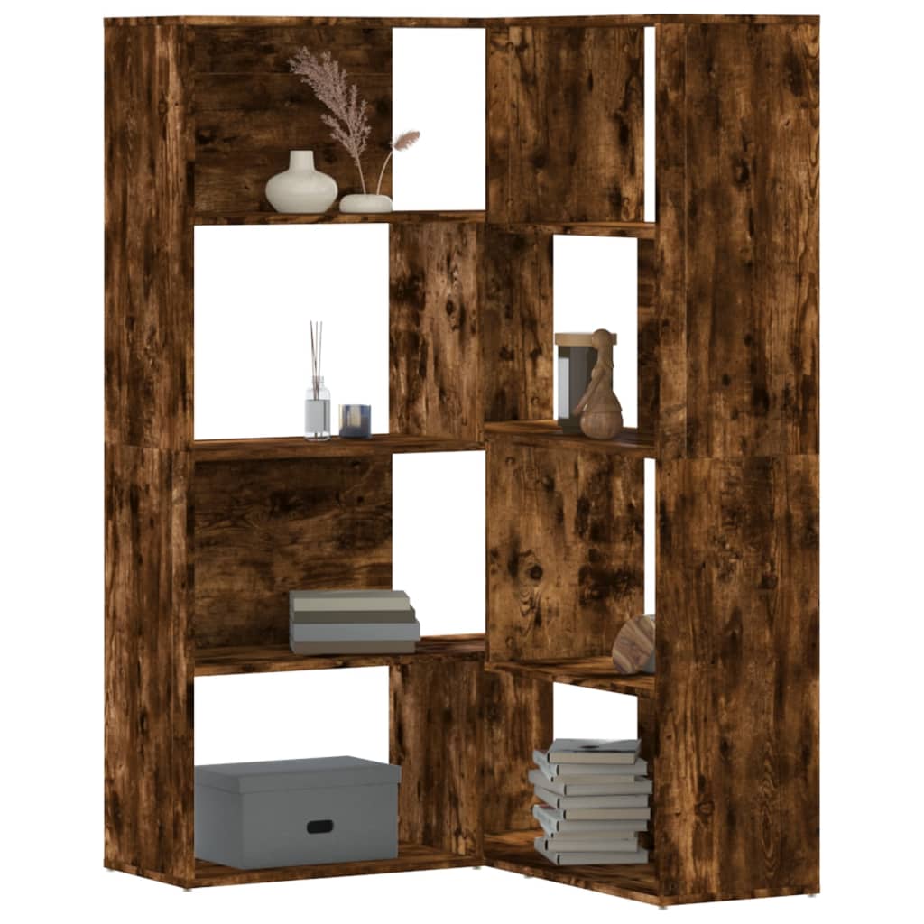 Bibliothèque D'angle À 4 Niveaux Bois D'ingénierie