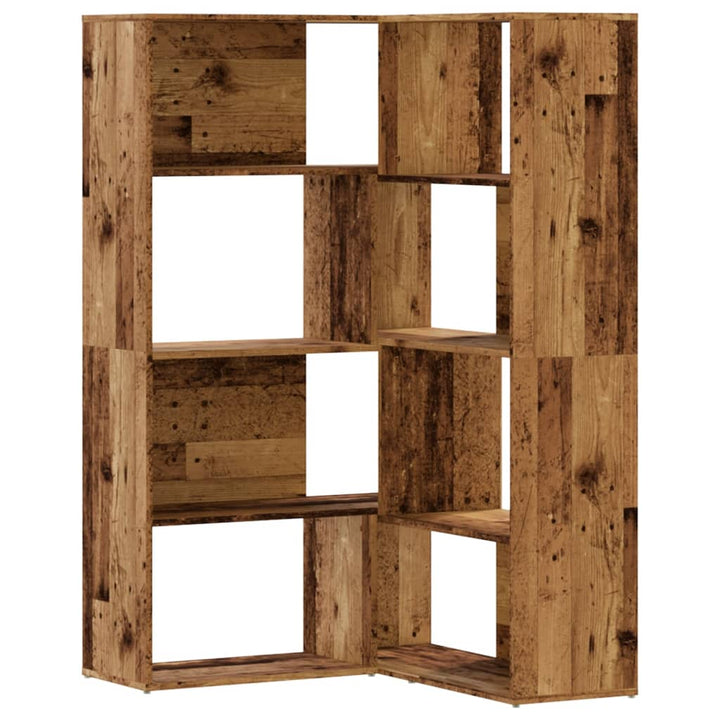 Bibliothèque D'angle À 4 Niveaux Bois D'ingénierie
