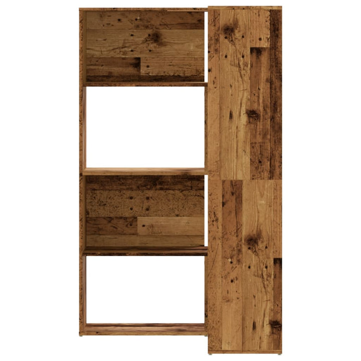 Bibliothèque D'angle À 4 Niveaux Bois D'ingénierie