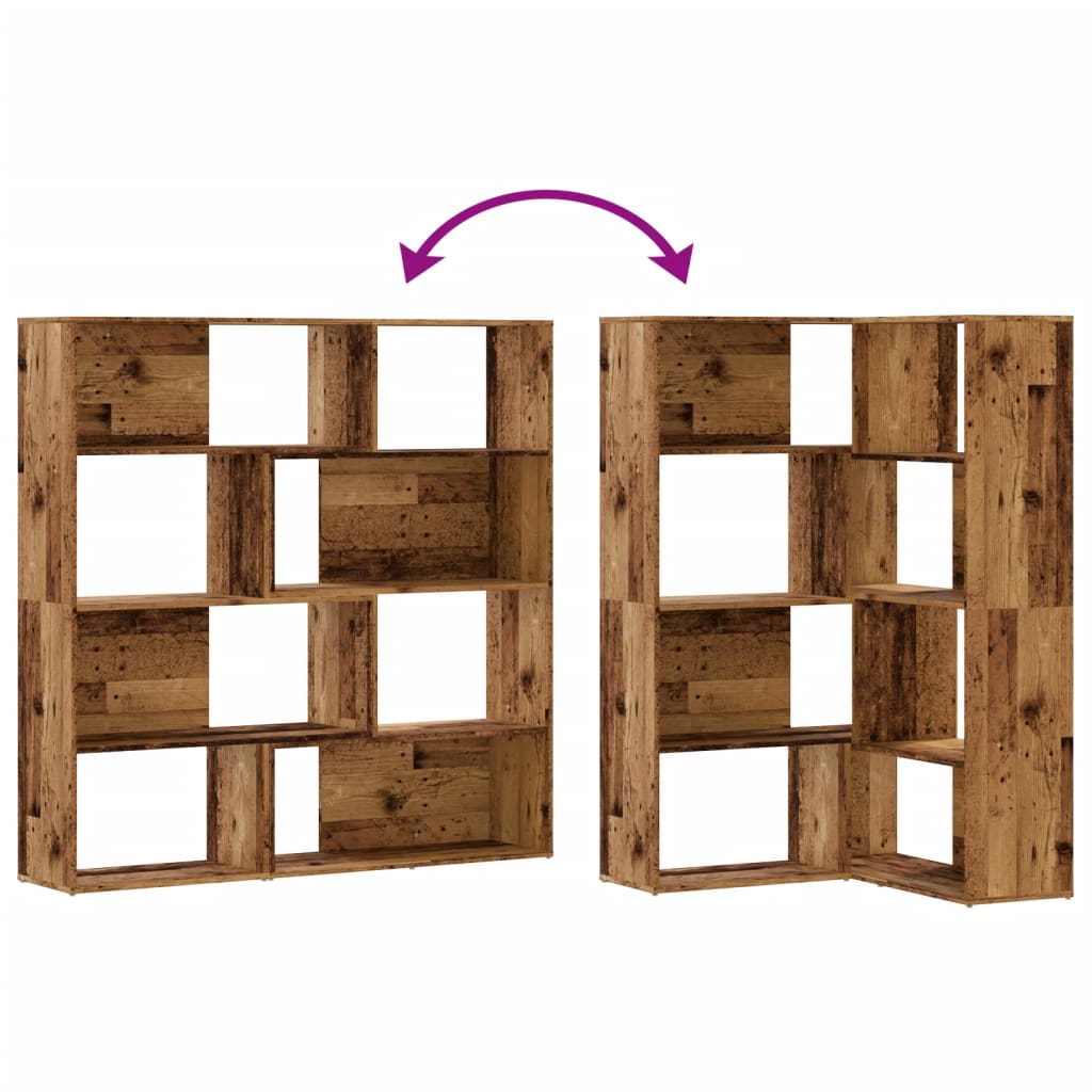 Bibliothèque D'angle À 4 Niveaux Bois D'ingénierie