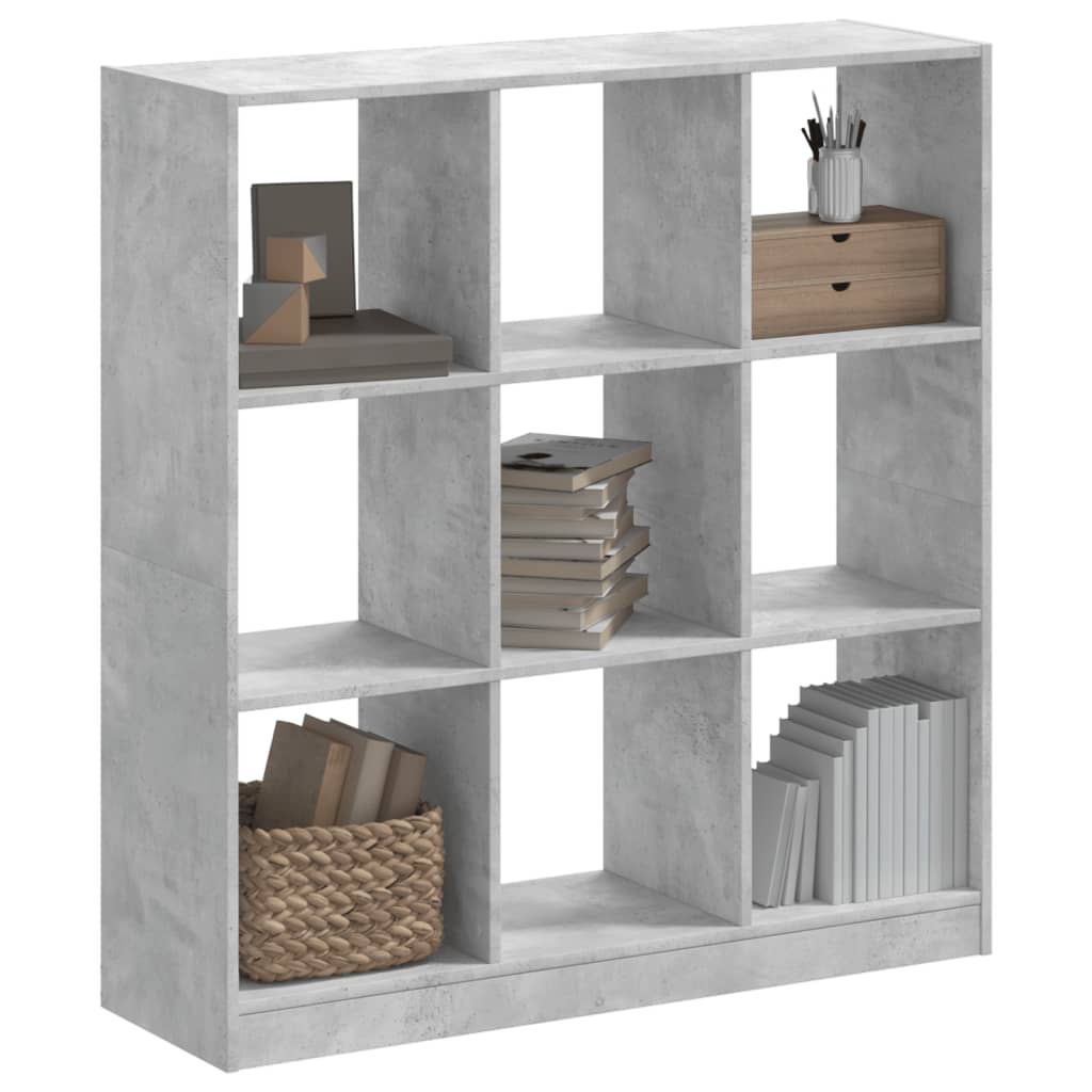 Bibliothèque 102X32X Bois D'ingénierie Gris Béton