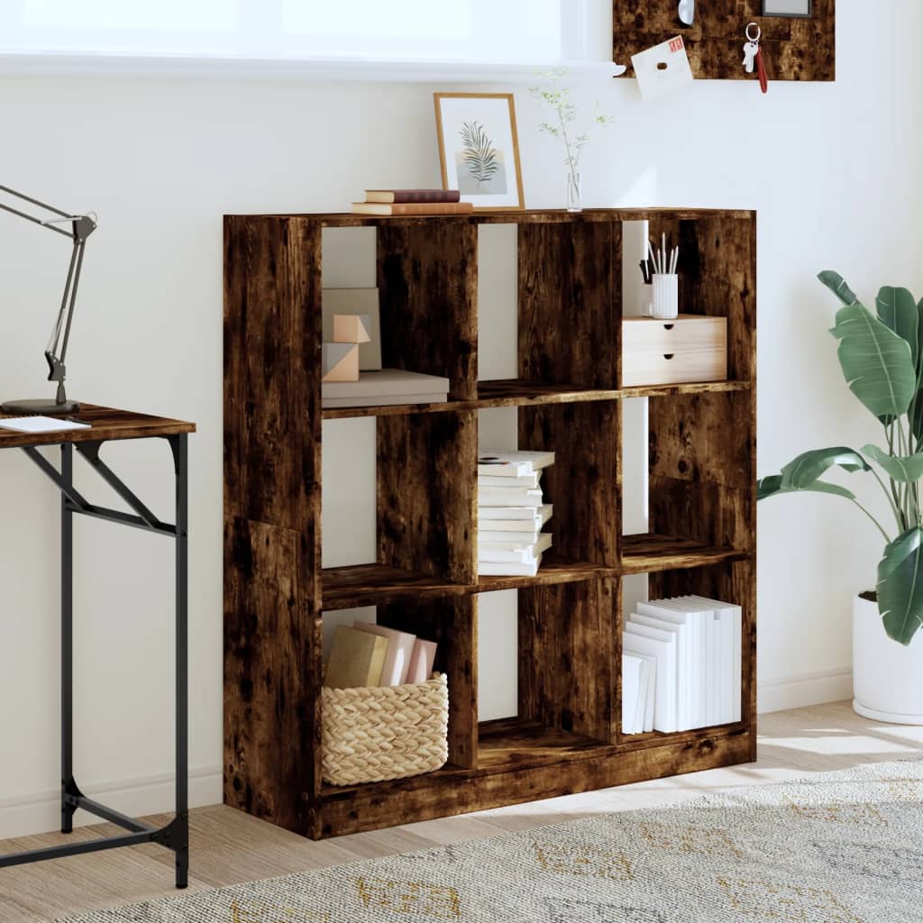 Bibliothèque 102X32X Bois D'ingénierie Chêne Fumé