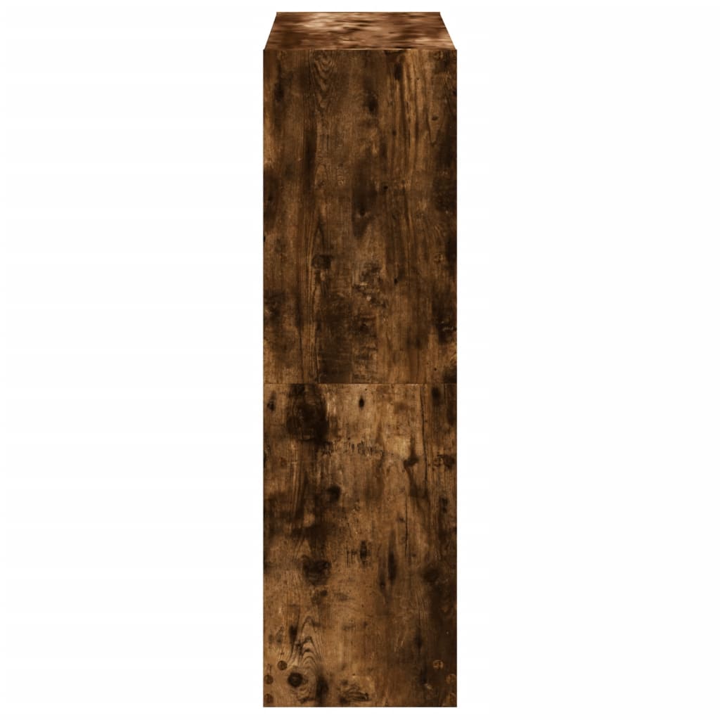 Bibliothèque 102X32X Bois D'ingénierie Chêne Fumé