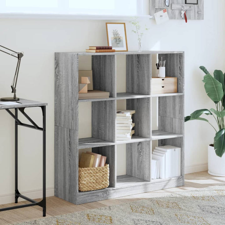 Bibliothèque 102X32X Bois D'ingénierie Sonoma Gris