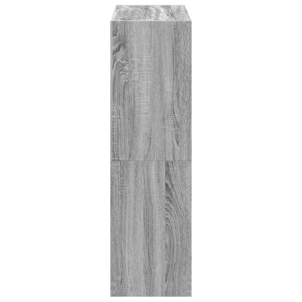 Bibliothèque 102X32X Bois D'ingénierie Sonoma Gris