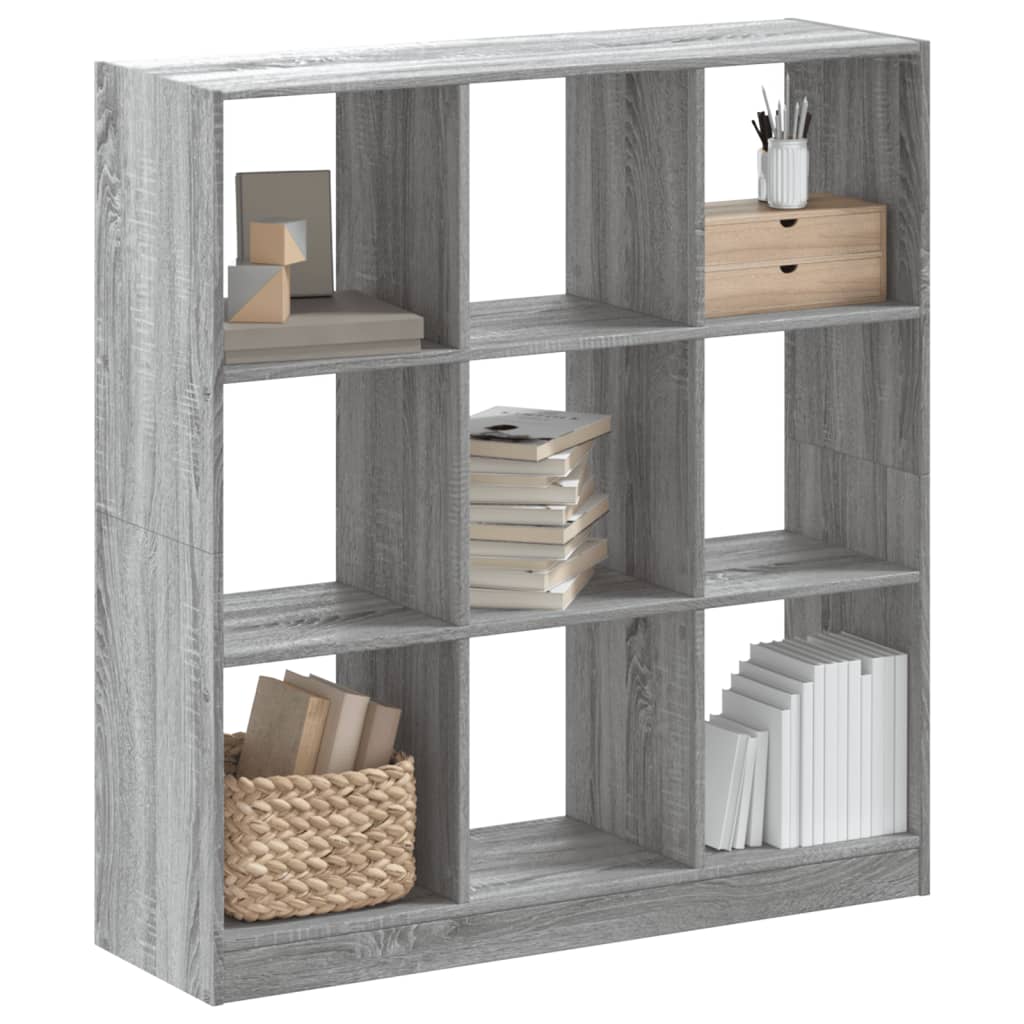 Bibliothèque 102X32X Bois D'ingénierie Sonoma Gris
