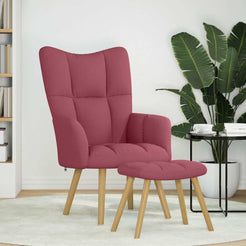 Chaise De Relaxation Avec Repose-Pied Tissu