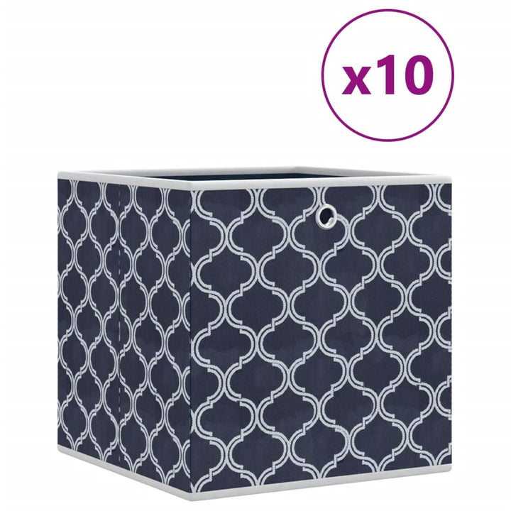 Boîtes De Rangement Pliables 10 Pcs 32X32X32 Cm Tissu Intissé