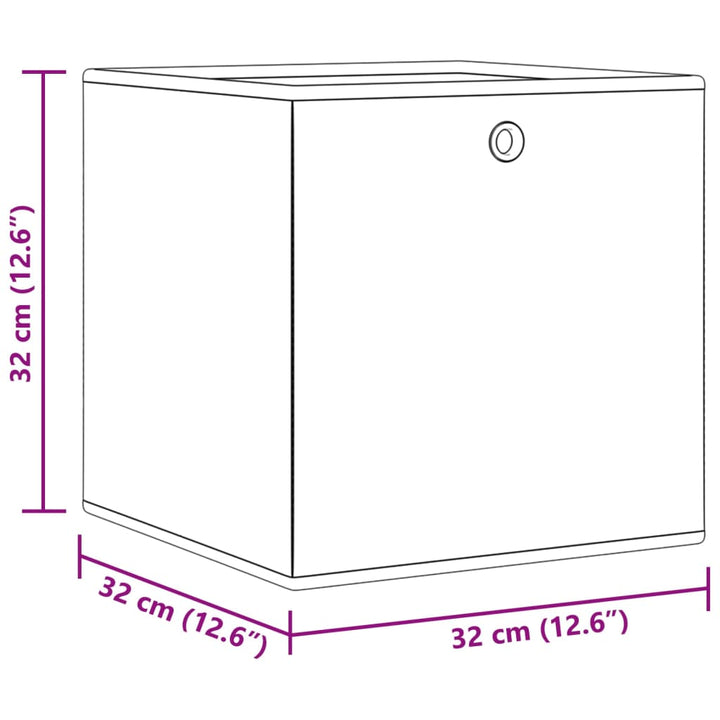 Boîtes De Rangement Pliables 10 Pcs 32X32X32 Cm Tissu Intissé